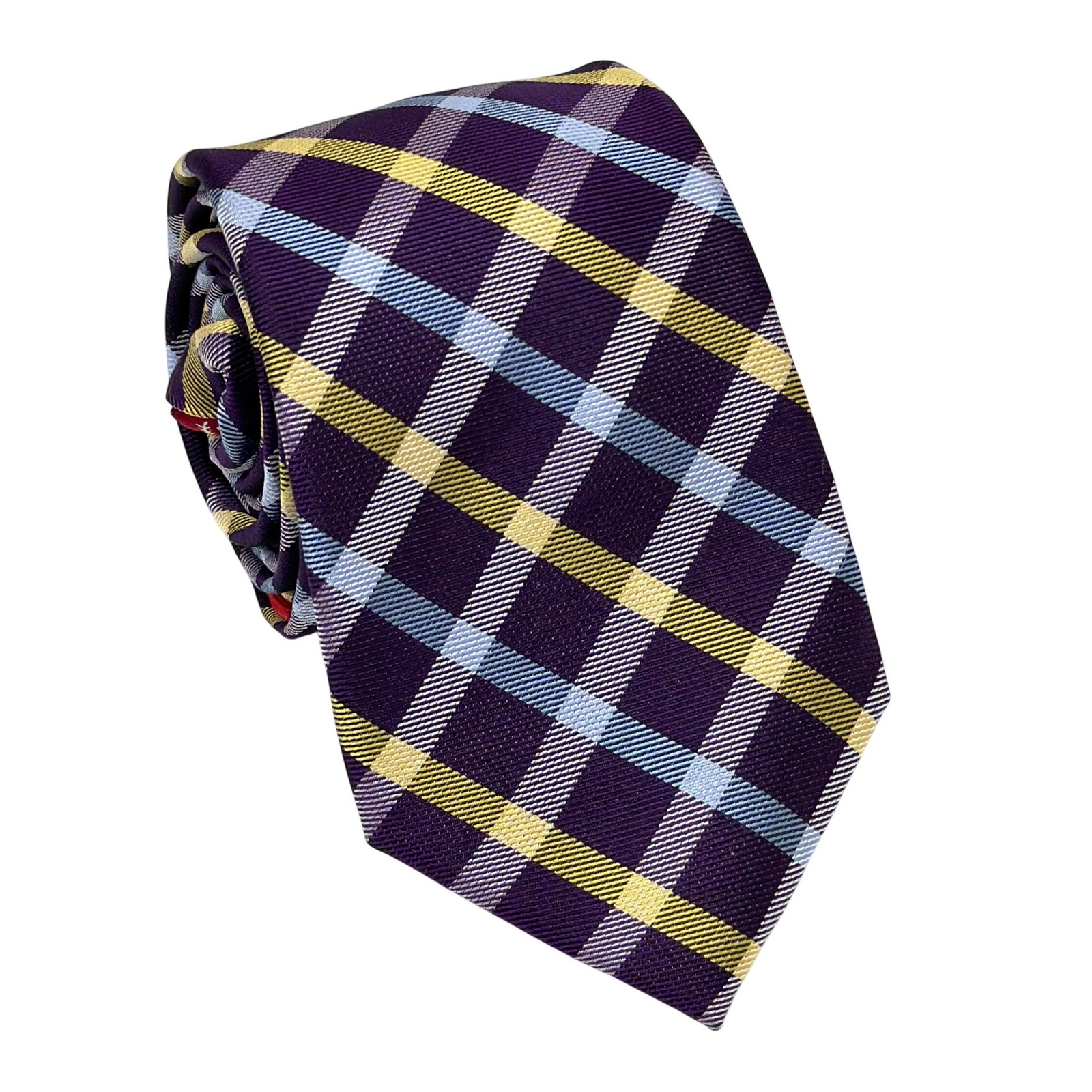 Chaps Necktie Purple Plaid Silk Classic Formal Business Casual Men One Size